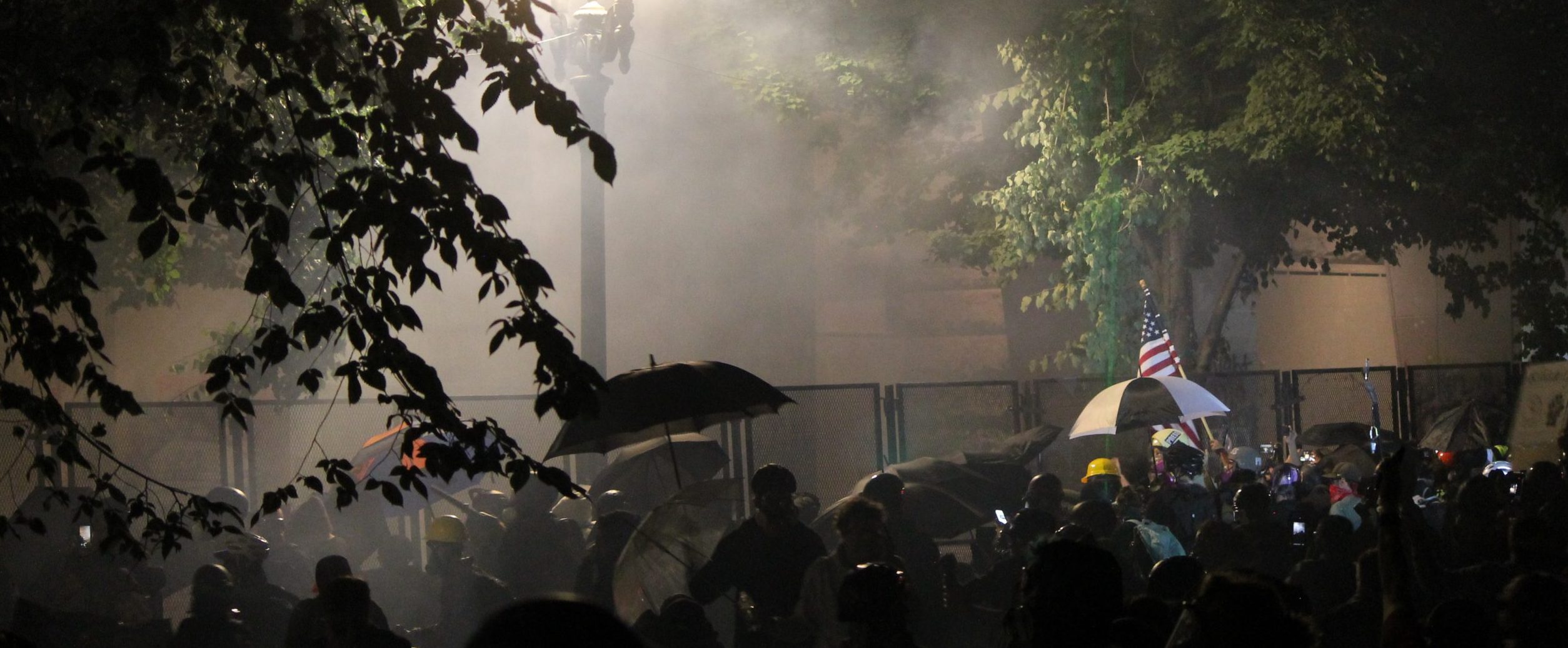 Feds Engage From Behind Reinforced Fence Wednesday