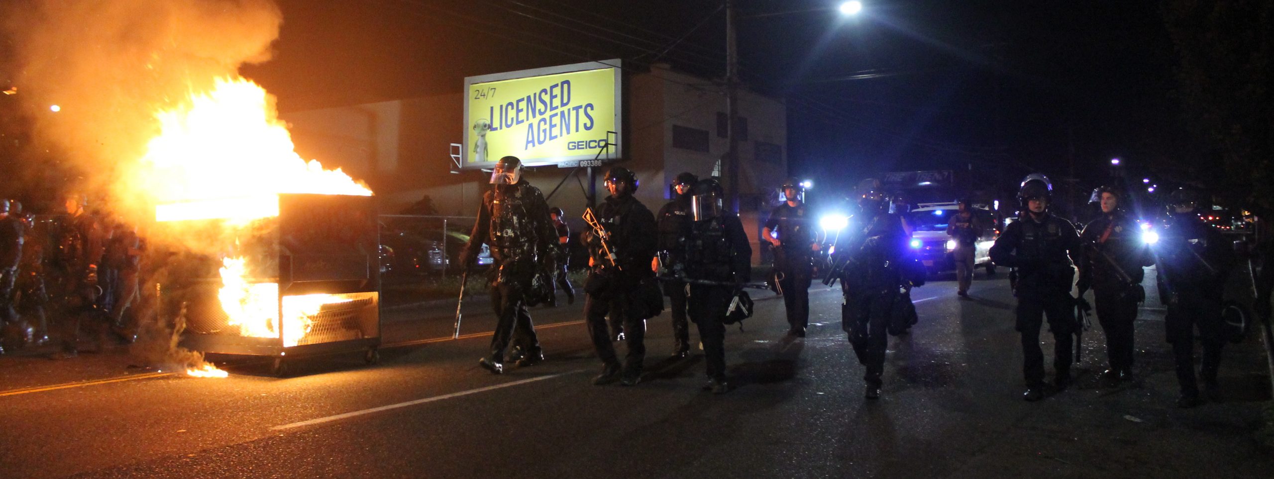 Repeated Clashes Between Police And Protestors In North Portland Friday