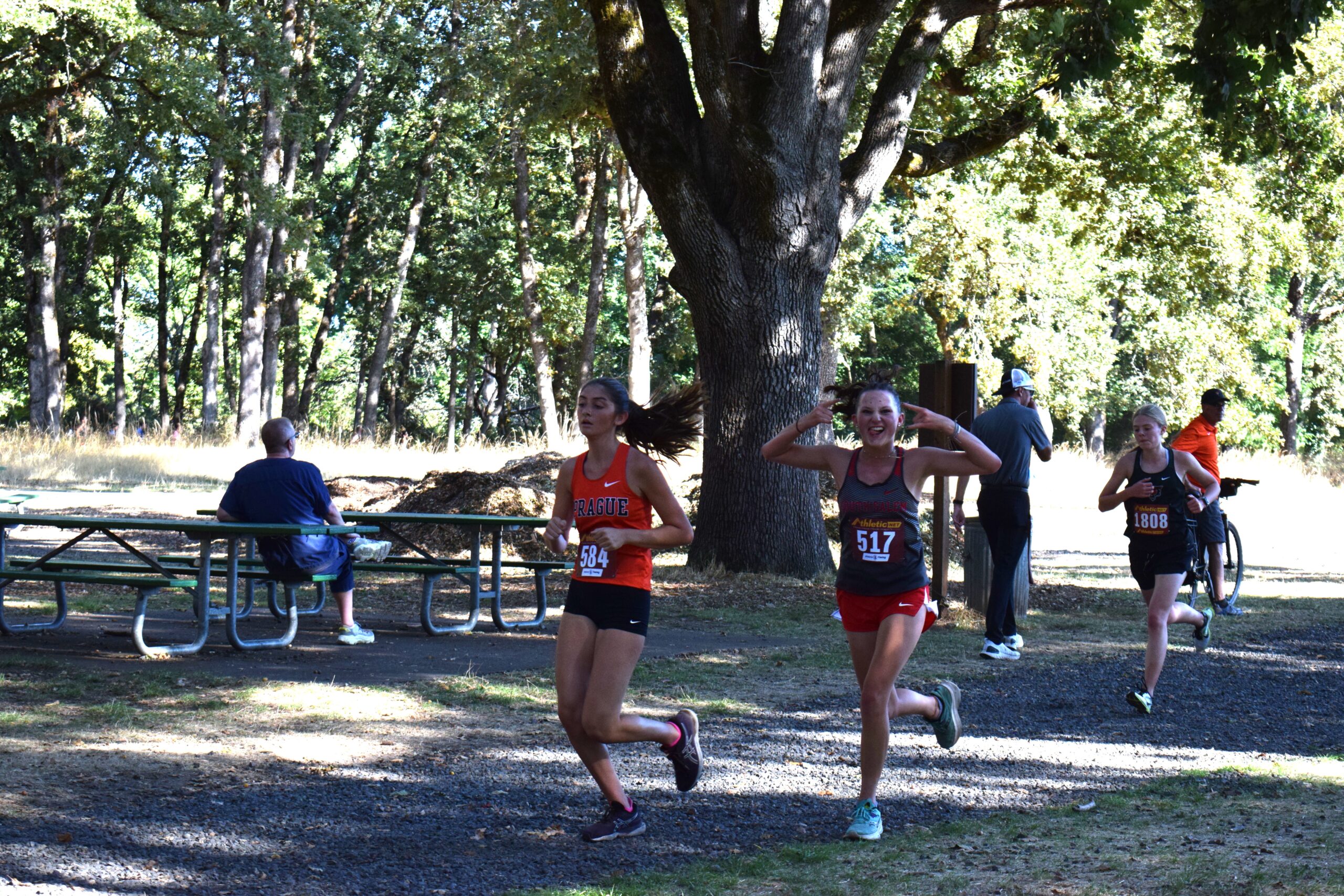 South Salem's Rose Langen Swartzendruber runs in the CVC cross country meet at Bush Park.