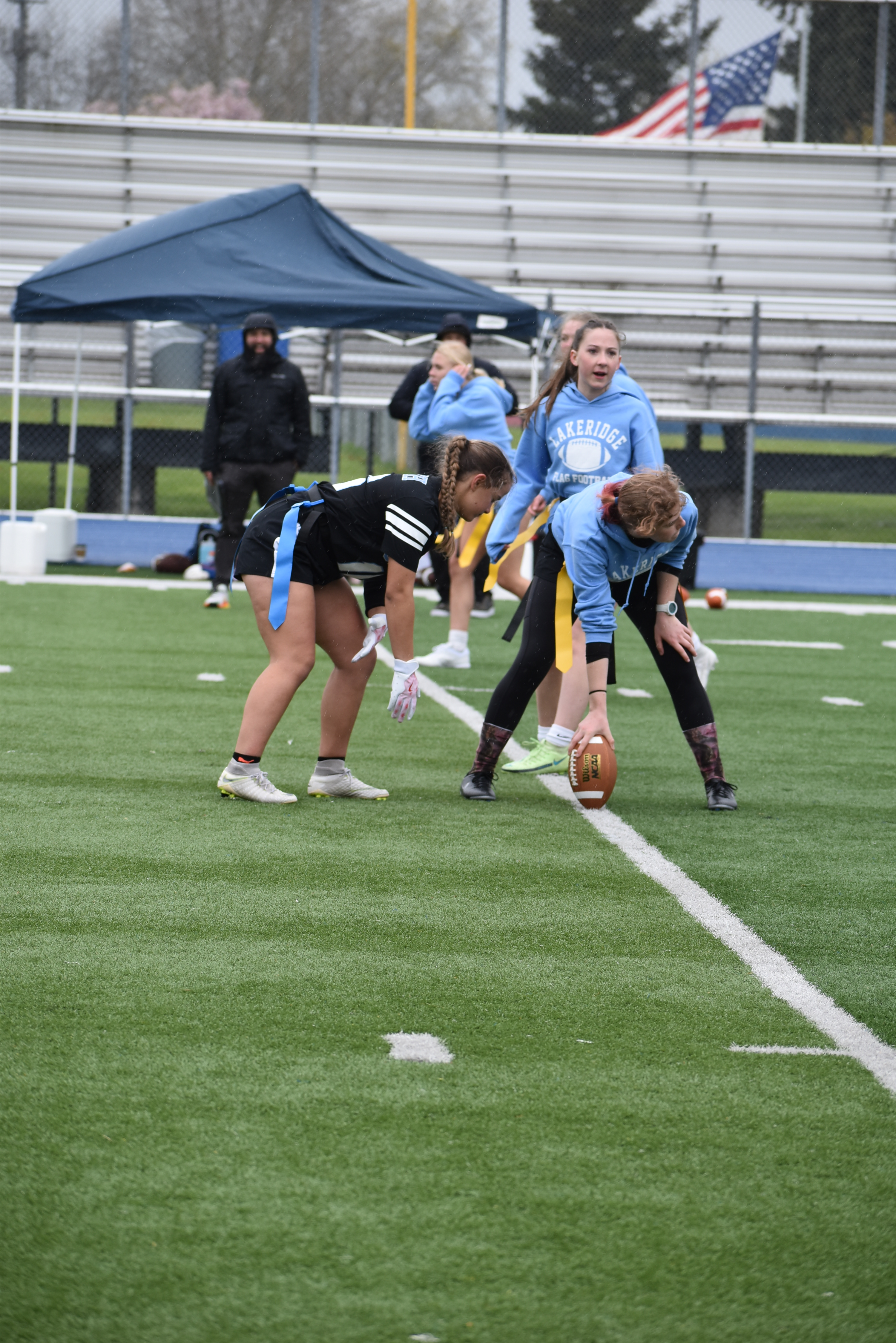 Women's flag football. Photo taken by Stephanie Ramos.