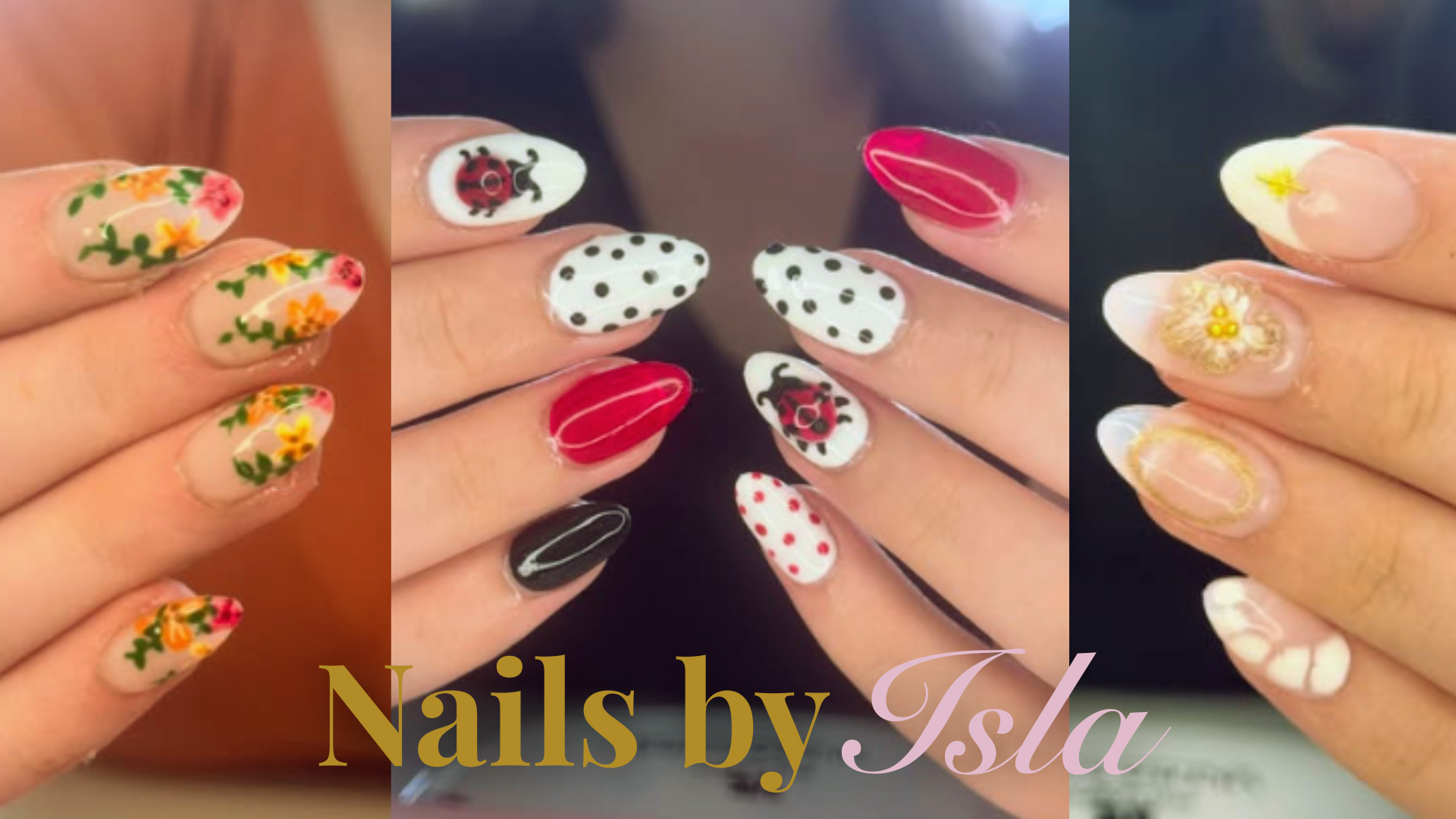 A graphic made by Leah Ioane of Audrey and Lola Willmschen's nails