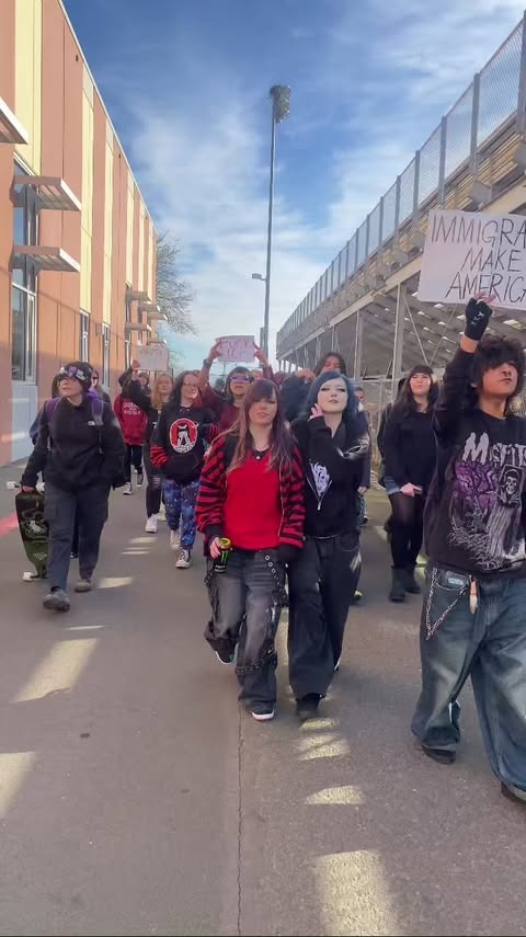 Students Exercise First Amendment Right of Assembly to Protest ICE