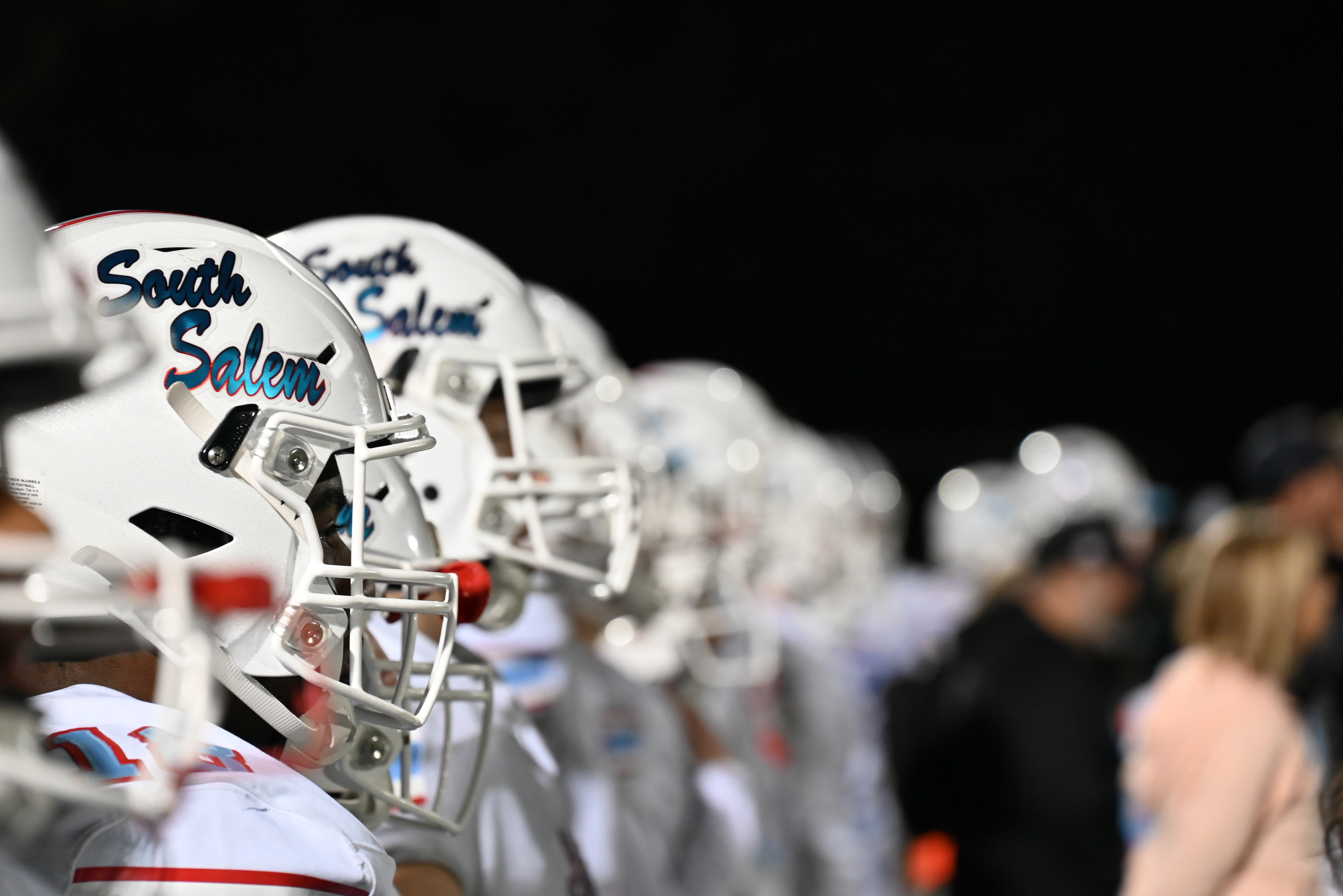 South Salem Football Team standing in a line